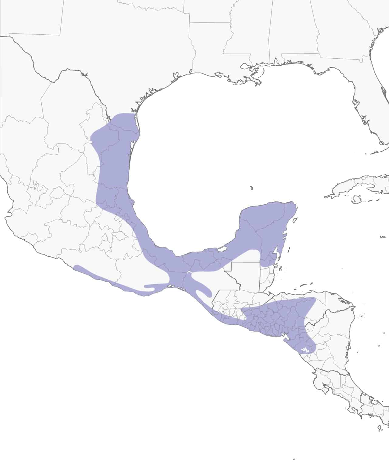 Mapa de distribución de la oropéndola de Altamira.
